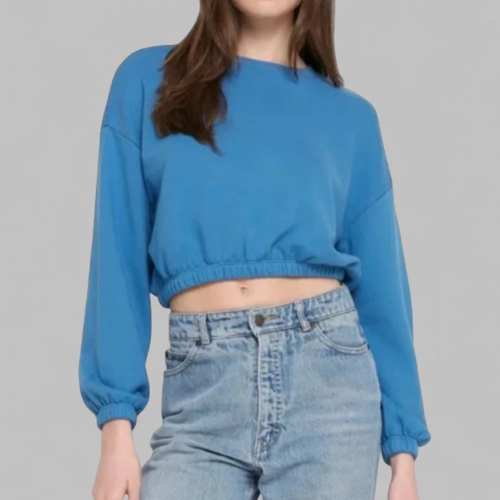 SPIRITUAL GANGSTER- Elina pullover sweatshirt-blue-size Large-NWT-Retails-$112 - Picture 1 of 8